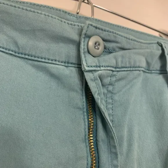 Mother The Catch All Prep Ankle Crop Womens 32 Nile Blue Pants Killing Time NWT